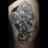 Skull Bird Flower Lady