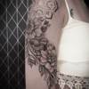 Bird and Flower tattoo